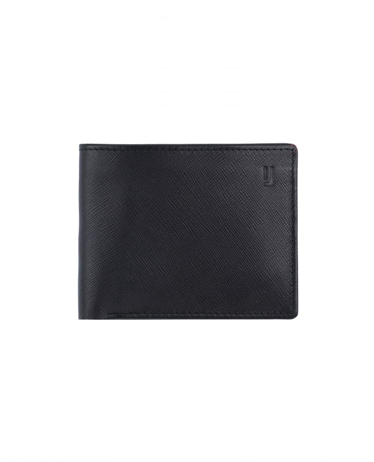 leather wallet with compartments.