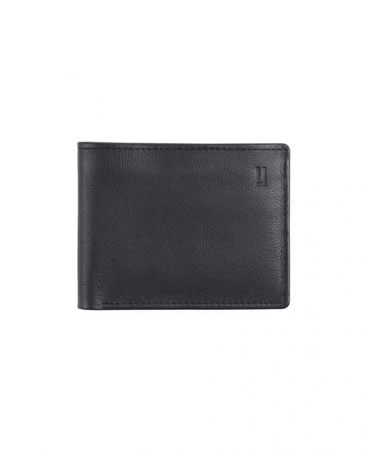 Sleek Black leather wallet for men.