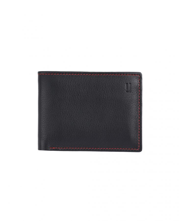 Black & Red leather wallet for everyday use