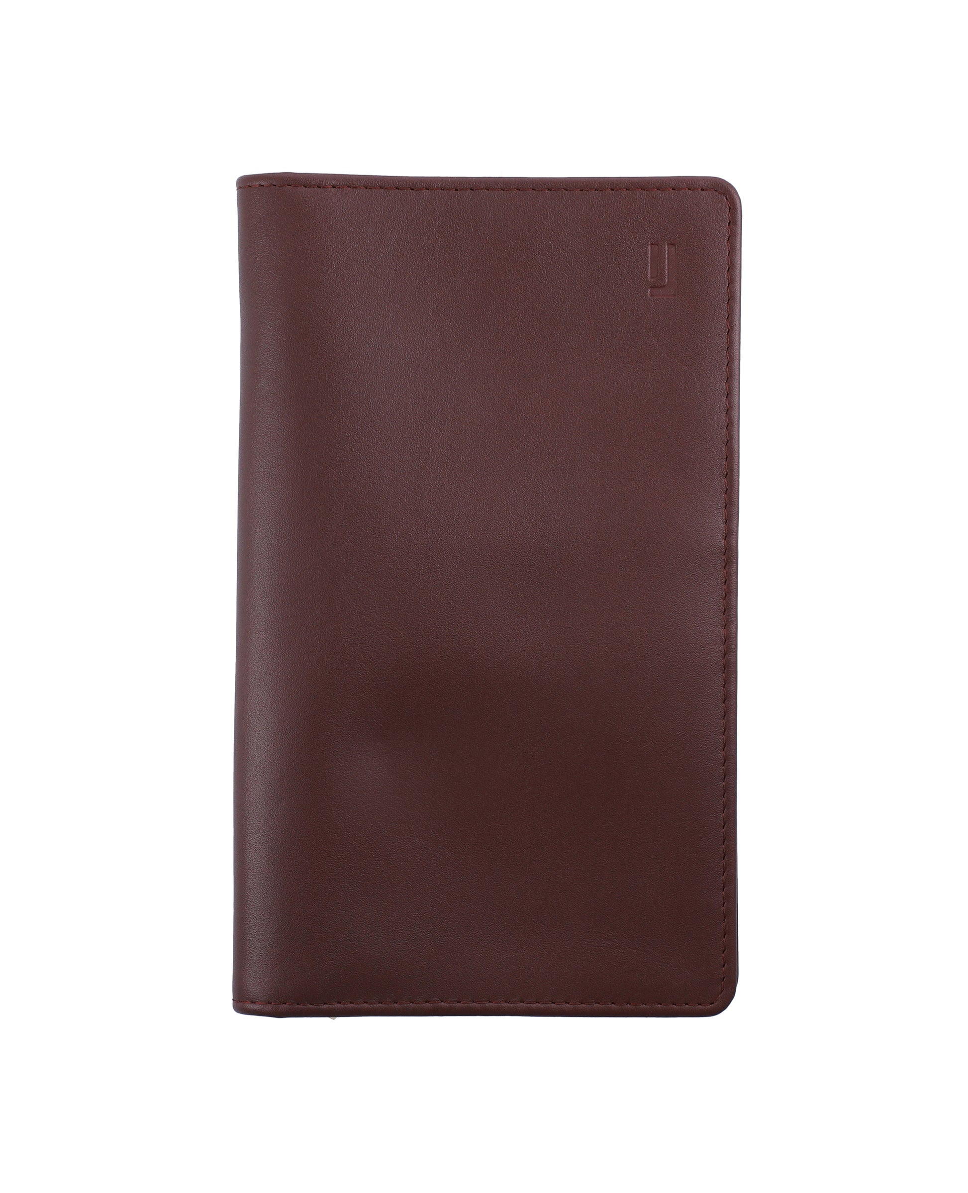 Leather wallet with passport pockets