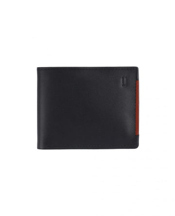 Simple leather wallet with contrast color