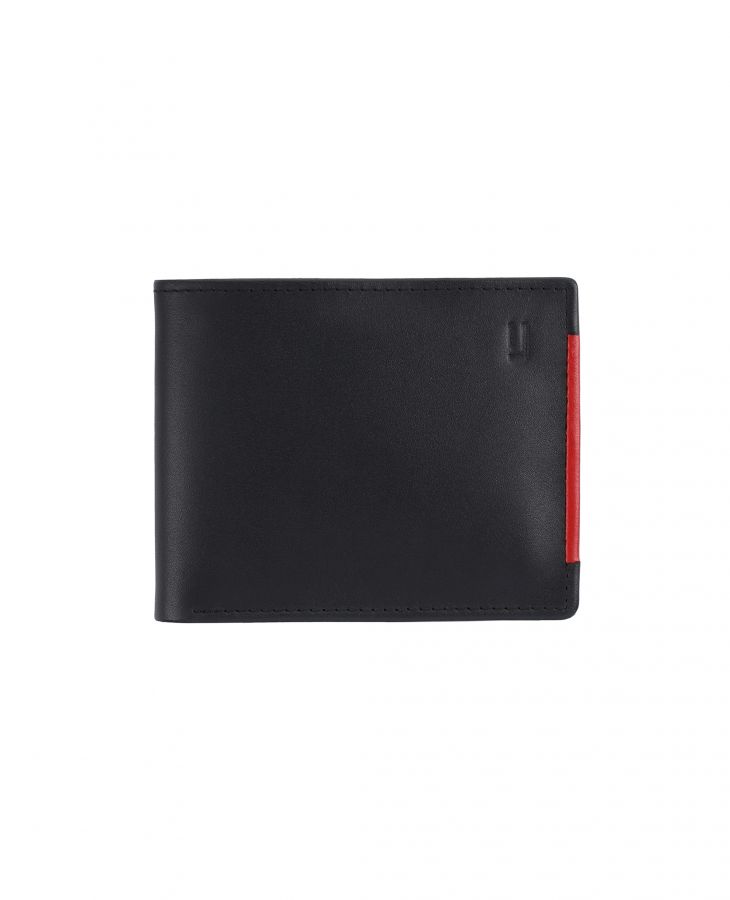 Simple leather wallet with contrast color