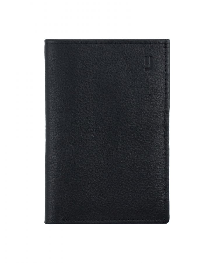 Slim travel wallet with cash and card slots