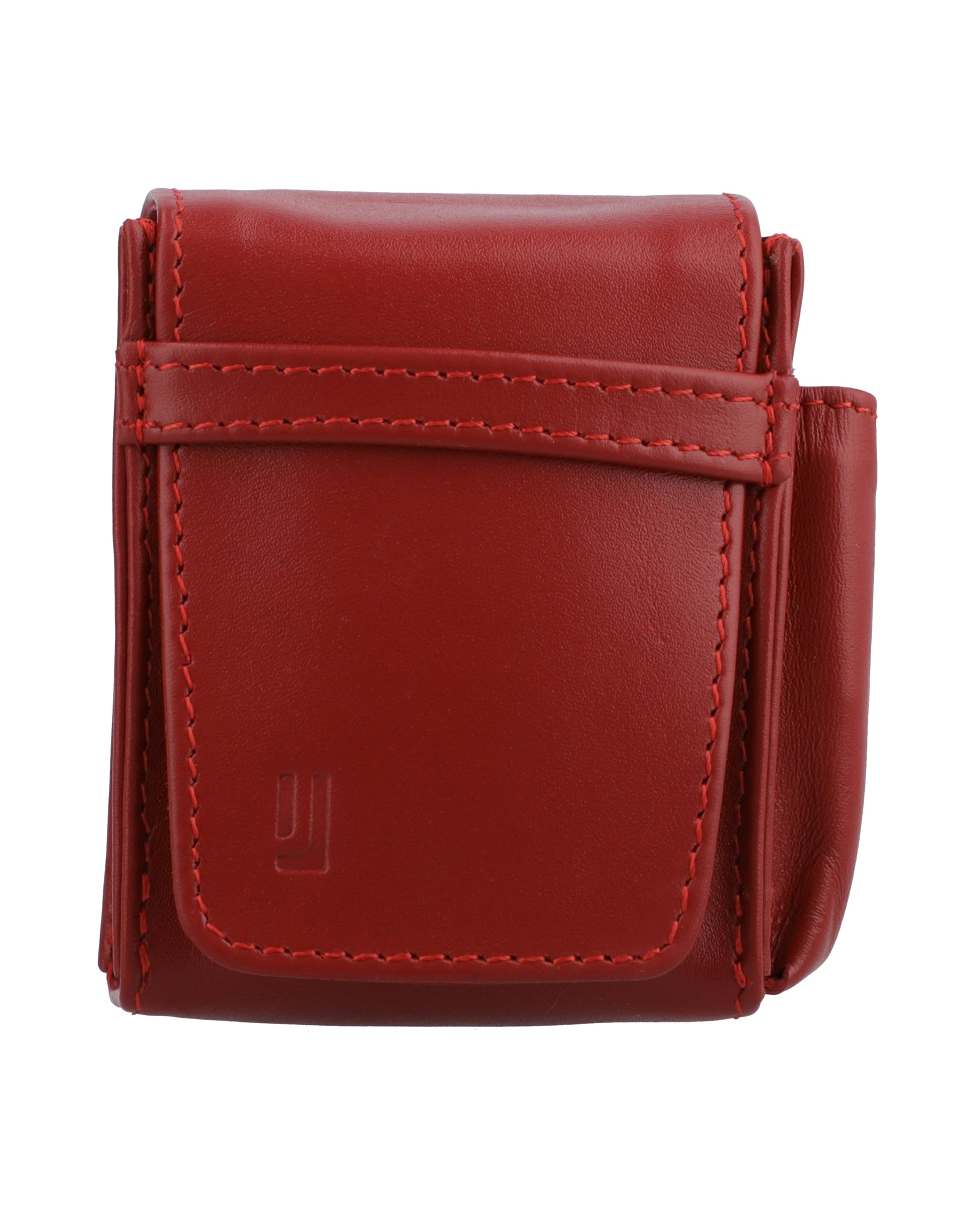 Red,Elegant leather cigarette case