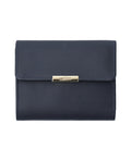 Sophisticated wallet with gold fittings.