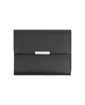 Sophisticated wallet with gold fittings.