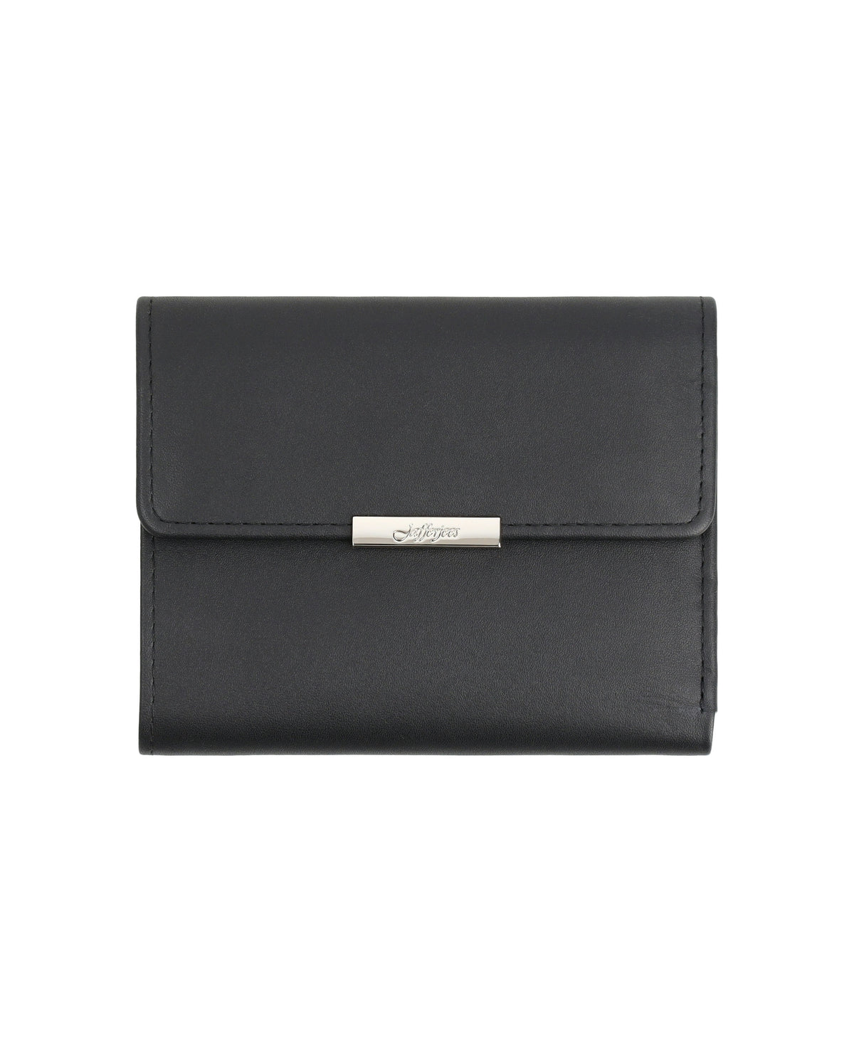 Sophisticated wallet with gold fittings.