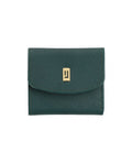 Green Leather wallet with snap closure
