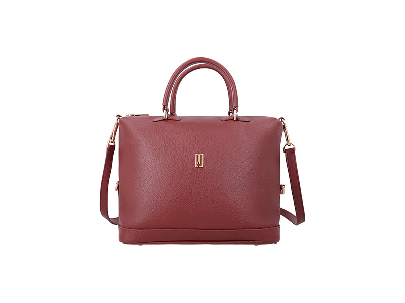 Maroon Leather-crafted versatile bag