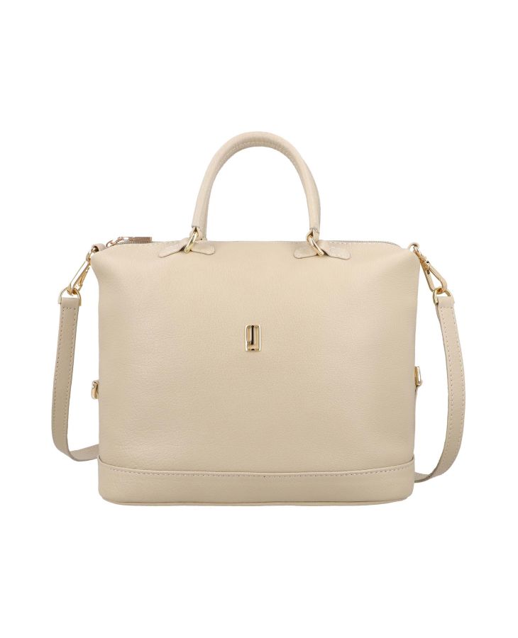 Sleek Off white  leather essentials tote