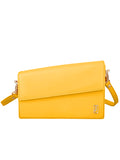 Compact leather clutch with strap