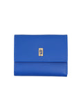 Blue Leather Wallet for women