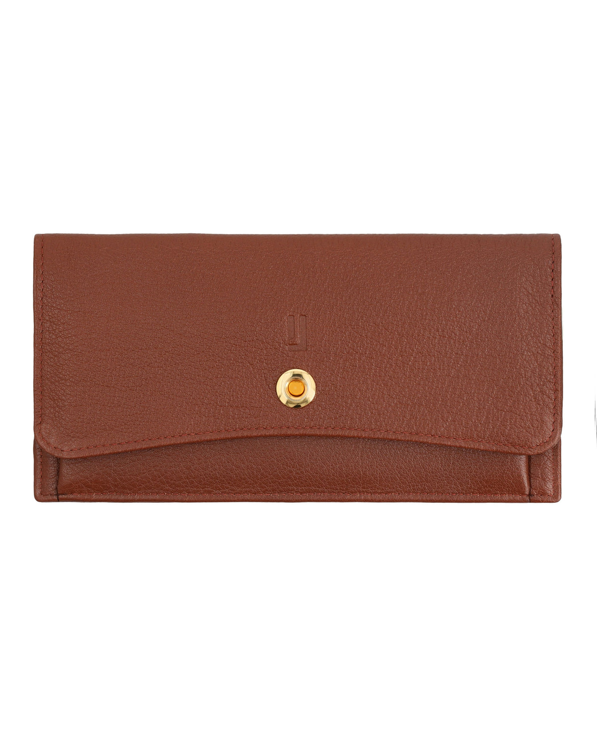 Stylish leather wallet with coin pouch.