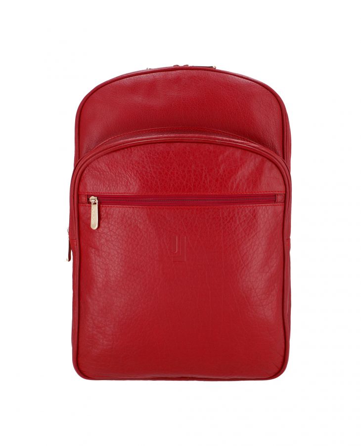 Leather Backpack with Laptop Compartment