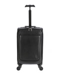  leather trolley bag with retractable handle