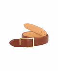 Dark Tan Customizable leather belt.