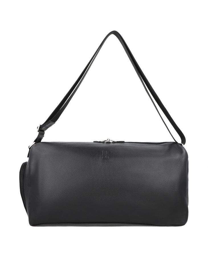 Soft leather gym bag with zipper