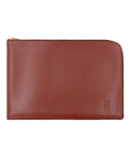 Stylish leather sleeve for slim 14-inch laptops.