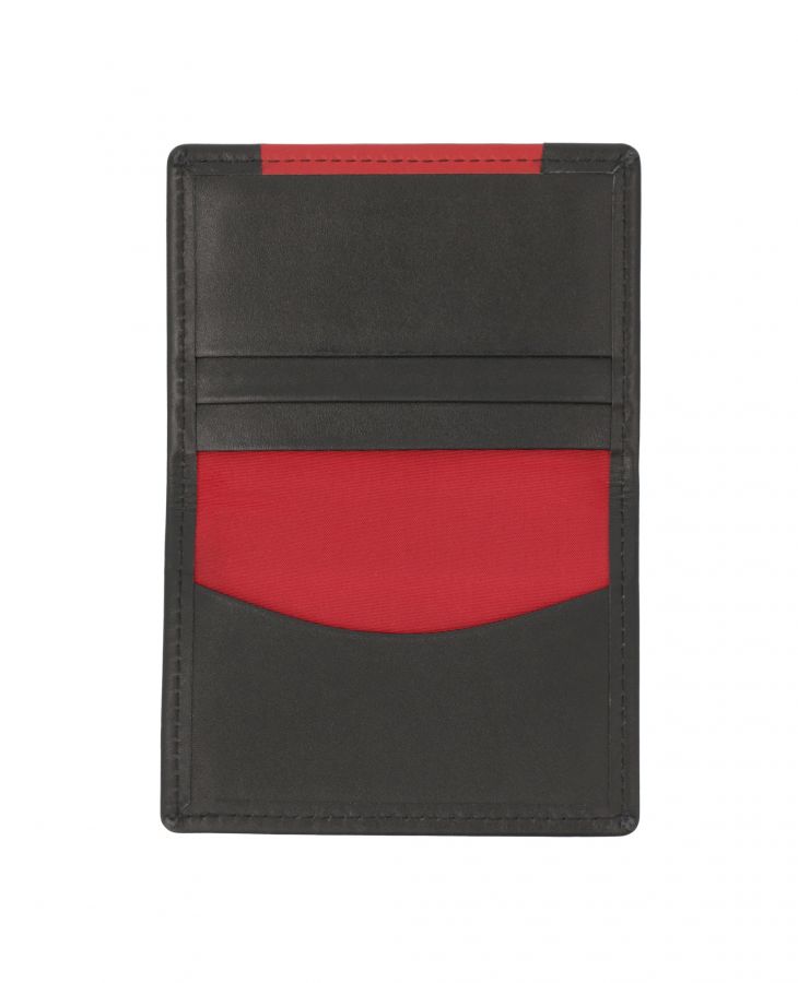  leather card case contrast edge