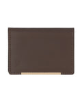  leather card case with contrast edge