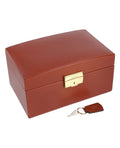 Dark Tan Modern Jewelry Case