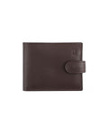 Leather Cairo wallet with snap closure, card slots, and ID window.